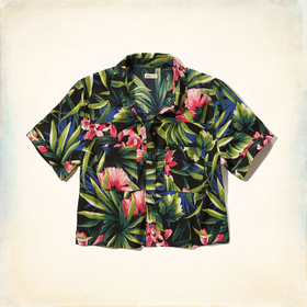 Tropical Cropped Shirt