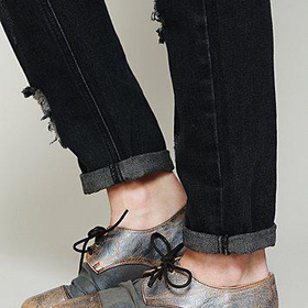 Womens Rhett Distressed Oxford