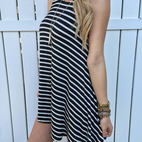 Black + White Stripe Tunic