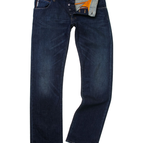 Armani Jeans Leather trim slim fit jean
