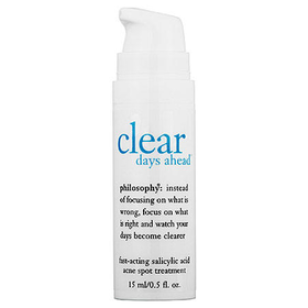 Clear Days Ahead? Fast-Acting Salicylic Acid Acne Spot Treatment - philosophy | Sephora