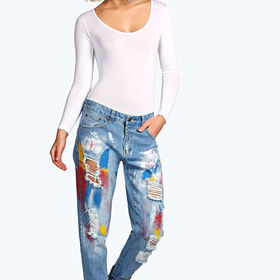 Sara Relaxed Fit Art Class Boyfriend Jeans