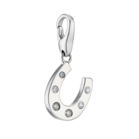 Ernest Jones - Lucky Charms - sterling silver cubic zirconia horseshoe