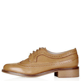 KATIE Lace-Up Brogues - Tan