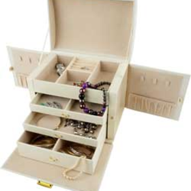 Buy Large Cream Jewellery Box at Argos.co.uk - Your Online Shop for Jewellery boxes, Jewellery boxes