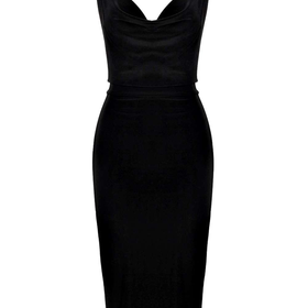 Meg Slinky Strappy Cowl Front Bodycon Dress