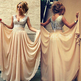 New Long Chiffon Evening Party Ball Gown Prom Bridesmaid Dress Wedding Dress