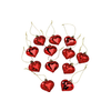 Pack of 12 Red Glittered Hearts