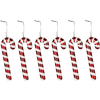 Pack of 6 Red and White Candy canes