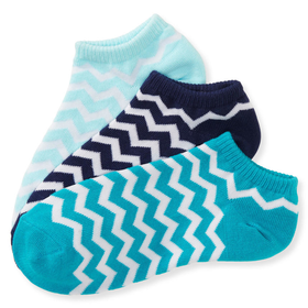 Aeropostale 3-Pack Chevron Ped Socks