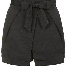 Origami Wrap Tie Skort - Black