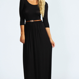 Sophia Scoop Neck Elasticated Waist Maxi Dress