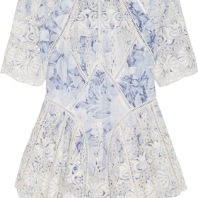 Zimmermann - Confetti embroidered cotton-voile top