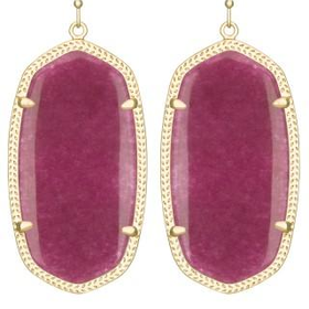 Danielle Earrings in Maroon Jade - Kendra Scott Jewelry