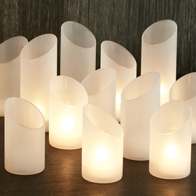 Slanted Oval Candle Holders - Set of 6