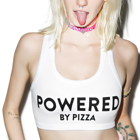 Barber Powered By Pizza Bra White