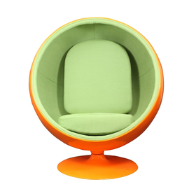 Bright Future Lounge Chair - Green on Orange