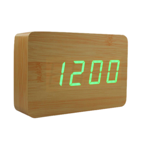 LED Beech Style Alarm Clock