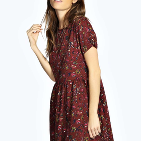 Louise Woodland Floral Smock Dress