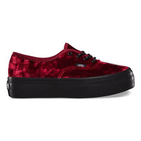 Vans Velvet Authentic Platform (red/black)