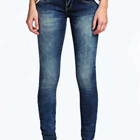 Evie Low Rise Indigo Wash Skinny Jeans