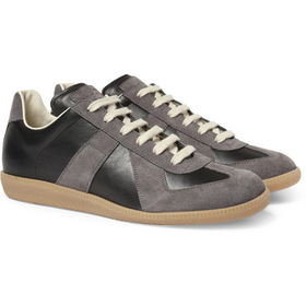 Maison Martin Margiela - Suede and Leather-Panelled Sneakers | MR PORTER