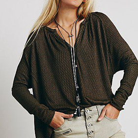 Free People Womens You Make My Day Hacci