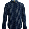 Dockers Dark Blue & White Paisley Pattern Chambray Shirt