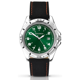 Sekonda Men's Quartz Watch with Green Dial Analogue Display and...