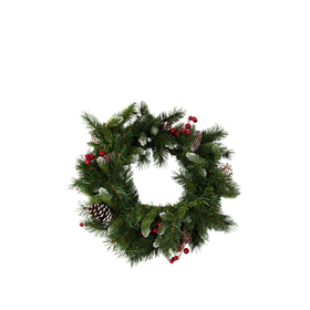 30 cm Christmas Wreath with Cones and Berries