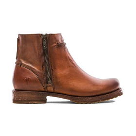 Frye Veronica Seam Short Boot in Cognac