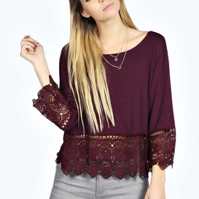 Alice Crochet Trim Swing Top