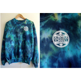 AURORA TRANCE AQUA DREAMS TIE DYE SWEATSHIRT S M L XL GRUNGE 90'S RAVE FESTIVALS