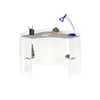 Legare Skateboard Corner Desk, 81.3 x 81.3 x 81 cm, White/Titani...