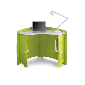 Legare Frog Corner Desk, 81.3 x 81.3 x 81 cm, Green/White