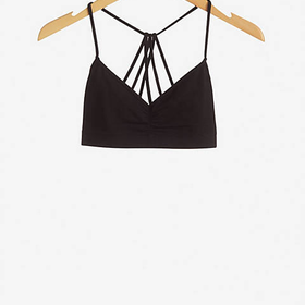 ONE ELEVEN STRAPPY BACK BRALETTE - BLACK from EXPRESS