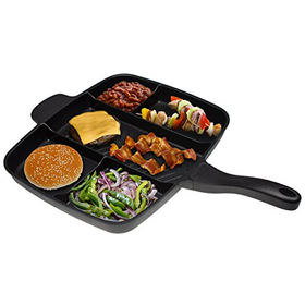 Master Pan Non-Stick Divided Grill/Fry/Oven Meal Skillet, 15