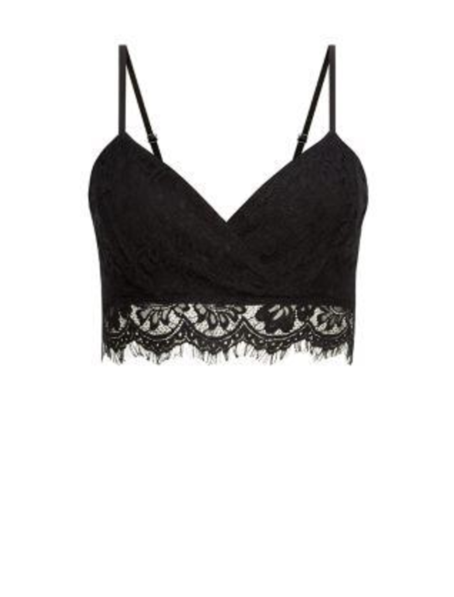 Black Lace Wrap Bralet | newlook.com ...