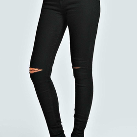 Sariah Black 5 Pocket Full Length Jeans