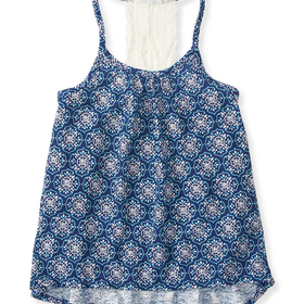 Kids' Medallion Lace-Back Tank