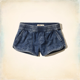 Denim Jogger Shorts