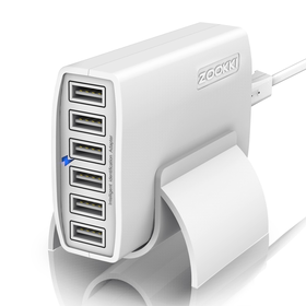 USB Charger Zookki 6-Port USB Desktop Charger