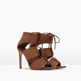 Wraparound leather sandal