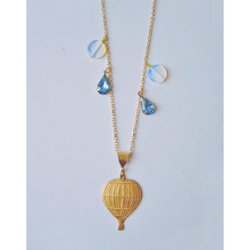 Moving On Up Hot Air Balloon Necklace