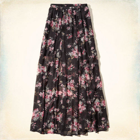 Floral Print Maxi Skirt