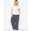 ASOS CURVE T-Shirt And Spotted Trouser Pyjama Set