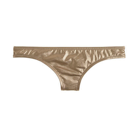 J.Crew Womens Metallic Gold Bikini Bottom