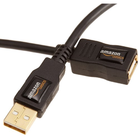 AmazonBasics USB 2.0 A-Male to A-Female Extension Cable 3 m