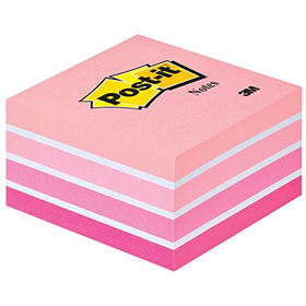 Post-it Notes - Pastel Pink - 1 Cube - 450 sheets - 76 mm x 76 mm