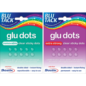 2 Packs of Bostik Blu Tack Adhesive Dots